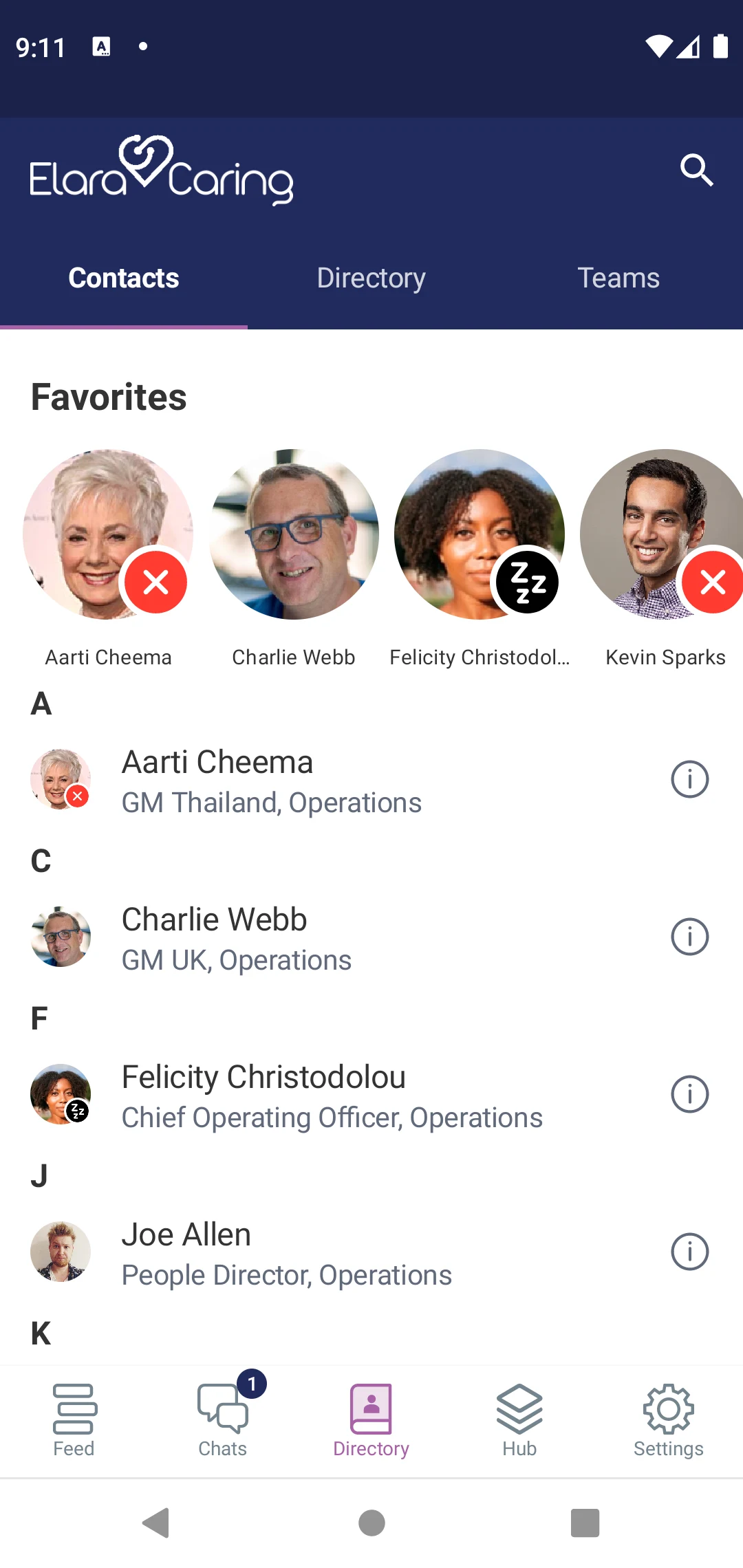 ElaraCare – Team Connections screenshot