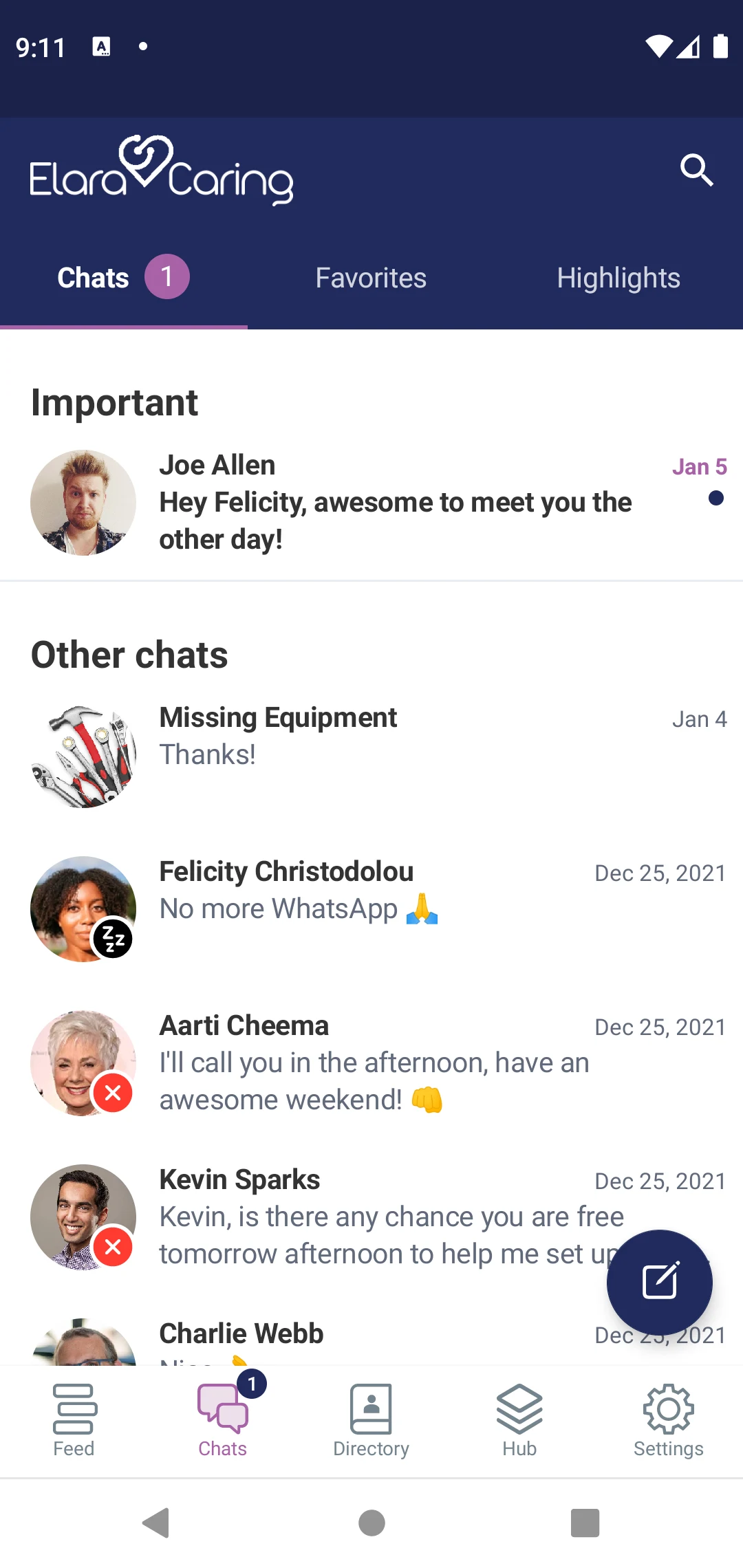 ElaraCare – Team Connections screenshot